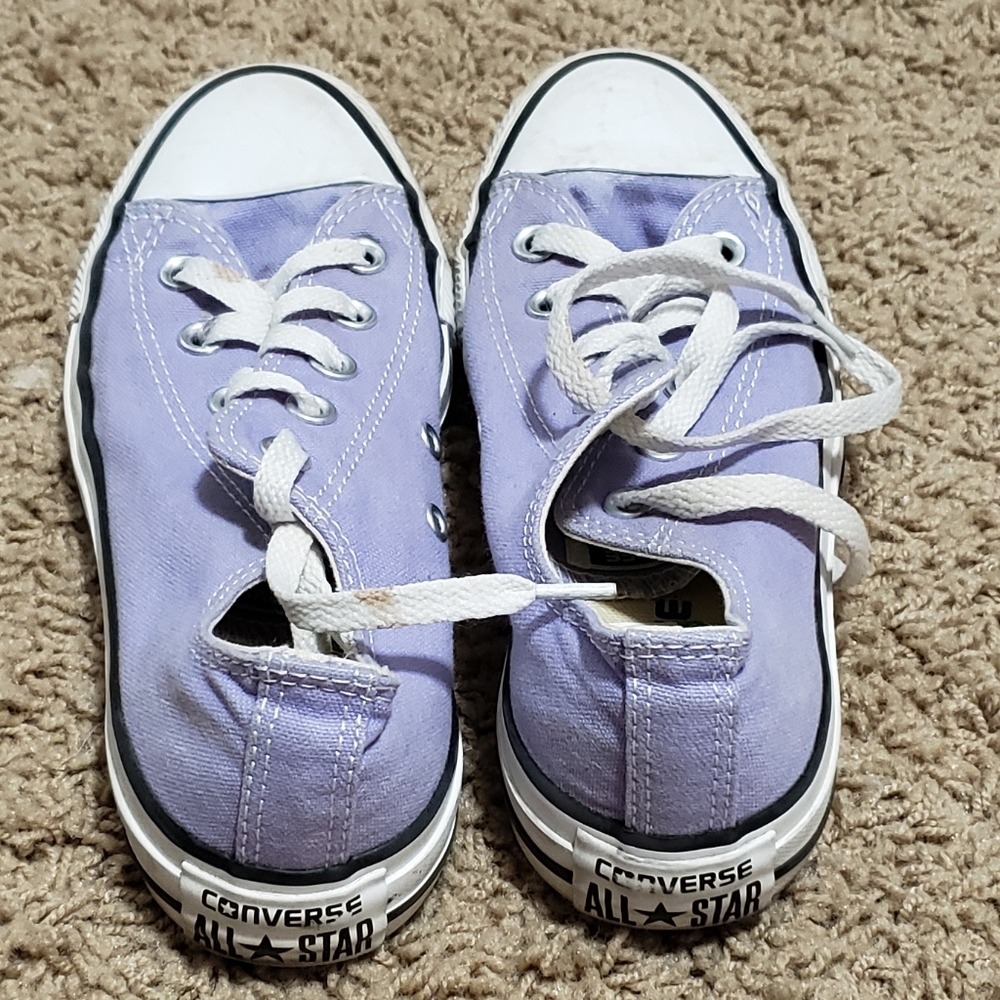 Lilac Converse sneakers